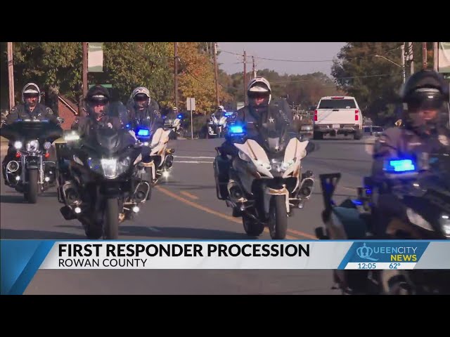 ⁣Procession held for Rowan Co. first responder