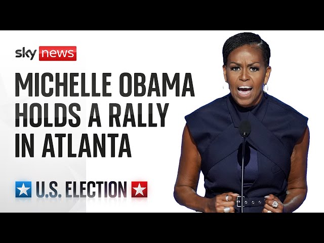 ⁣Watch live: Michelle Obama speaks at a rally in the swing state of Georgia