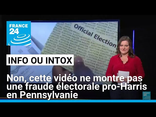 ⁣Non, cette vidéo ne montre pas une fraude électorale en Pennsylvanie • FRANCE 24