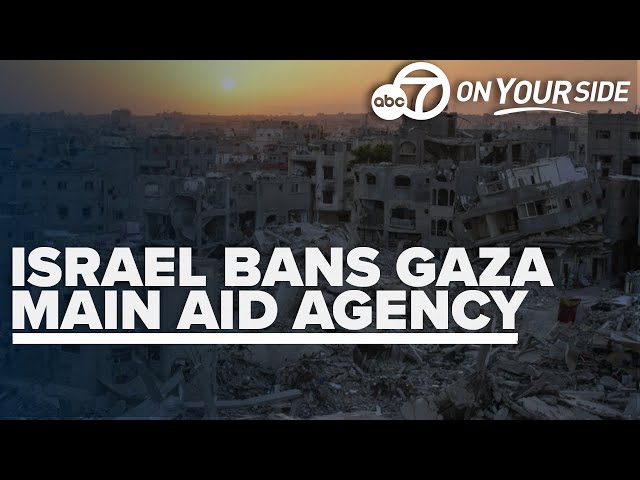 ⁣Israel bans main agency used for Gaza aid