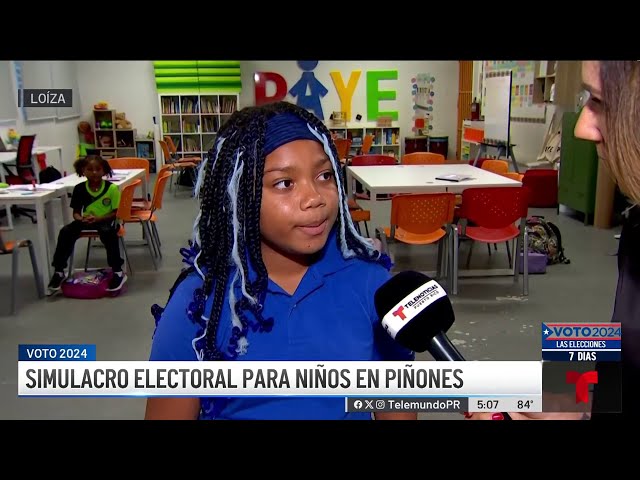 ⁣Niños y adolescentes participan en simulacro electoral