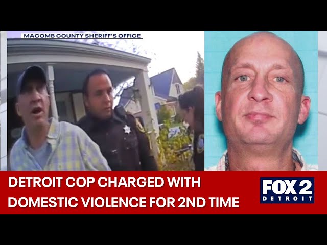 ⁣Detroit police officer charged with domestic violence for the second time