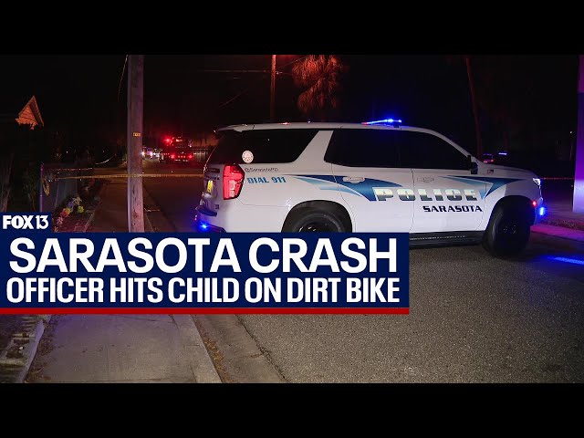 ⁣Florida child hit by police officer in crash