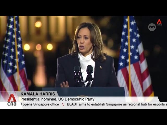 ⁣US Votes 2024: Harris urges voters to 'turn the page' on Trump era