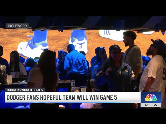 ⁣Dodger fans optimistic about Game 5 of World Series