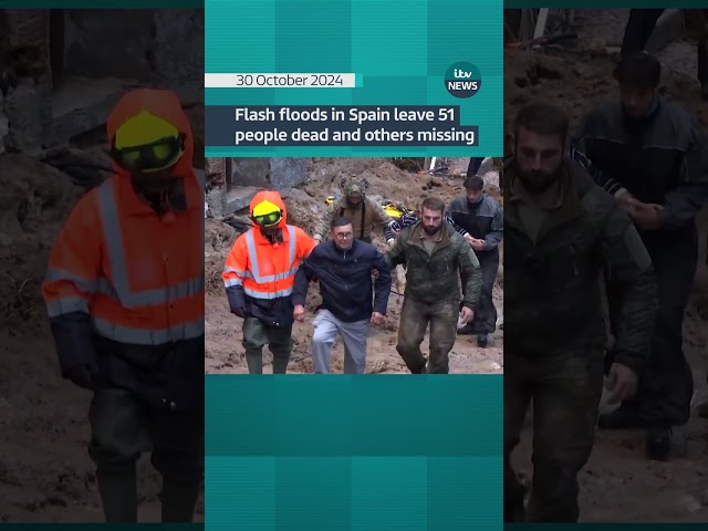 ⁣Flash floods in Spain leave 51 people dead and others missing #itvnews #spain