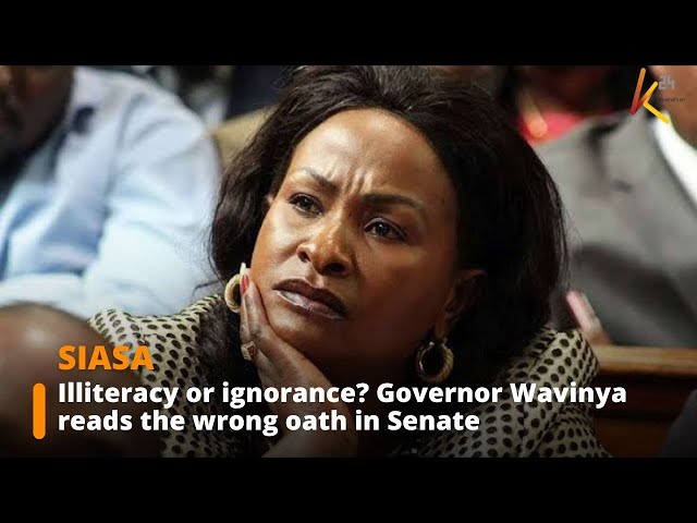 ⁣Illiteracy or ignorance? Governor Wavinya reads the wrong oath in Senate