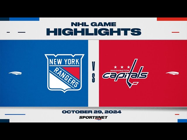 ⁣NHL Highlights | Rangers vs. Capitals - October 29, 2024