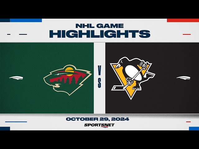 ⁣NHL Highlights | Wild vs. Penguins - October 29, 2024