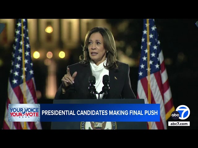 ⁣Kamala Harris, Donald Trump make final push with Election Day one week away