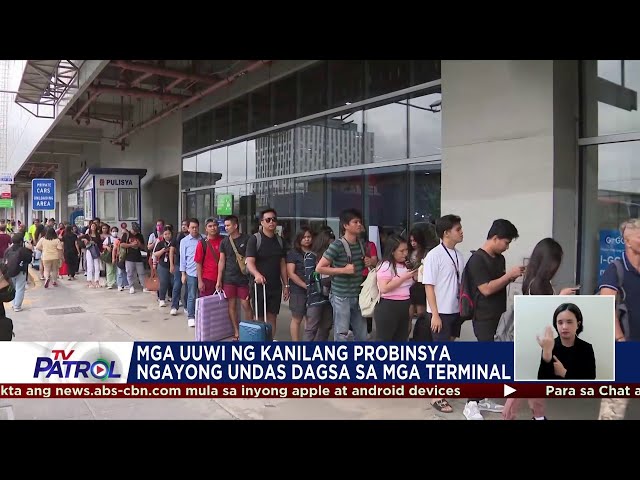 ⁣Mga uuwi ng probinsya ngayong Undas 2024 dagsa sa mga terminal