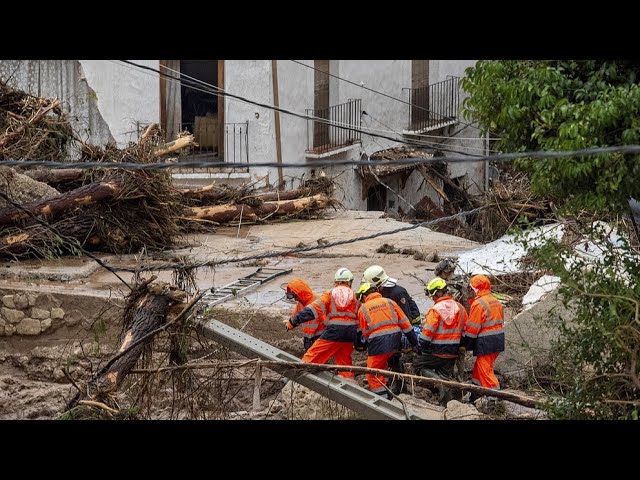 ⁣Live: Rescues underway as torrential rain brings flooding in Spain