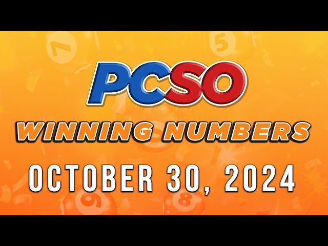 ⁣P90M Jackpot Grand Lotto 6/55, 2D, 3D, 4D, and Mega Lotto 6/45 | October 30, 2024