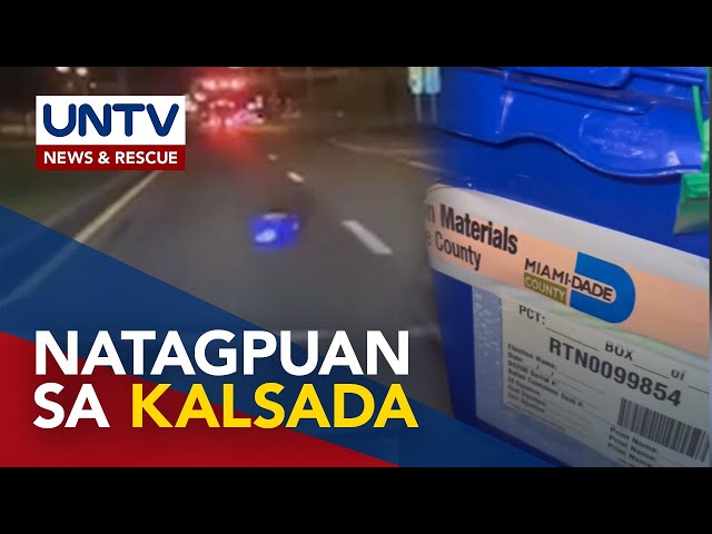 ⁣Ballot box, natagpuan sa gitna ng kalsada sa US