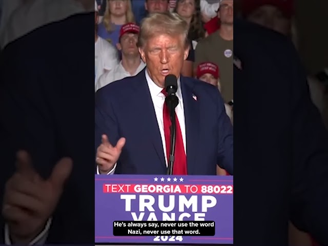 ⁣Trump claims that he is "the OPPOSITE of a Nazi" in rally