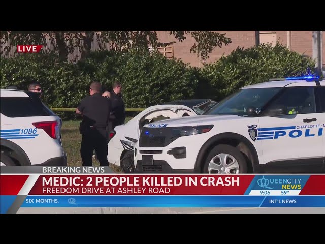 ⁣Two people killed after crash in west Charlotte: Medic