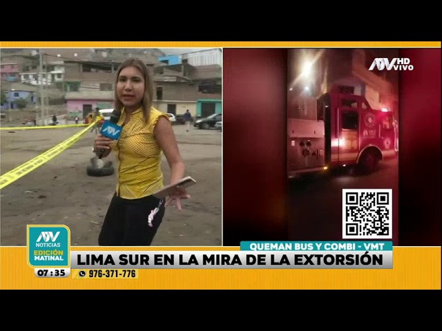 ⁣VMT: Extorsionadores queman bus y combi por cobro de cupos