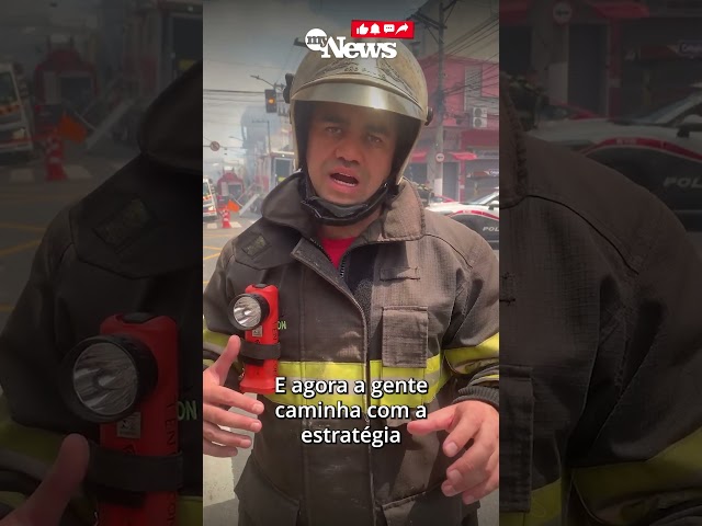 ⁣'Não há risco de o incêndio se propagar', afirma agente do Corpo de Bombeiros  #mynews #sa