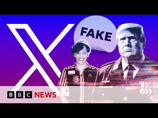 ⁣US election: How X users could be earning thousands from misinformation and AI images | BBC News