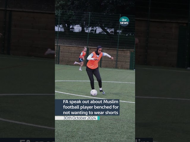 ⁣FA speak out about Muslim football player benched for not wanting to wear shorts #itvnews #news