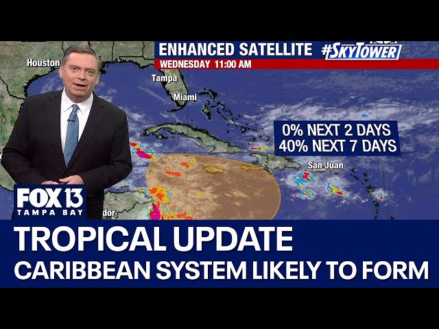 ⁣Tropical system likely to form in Caribbean this week