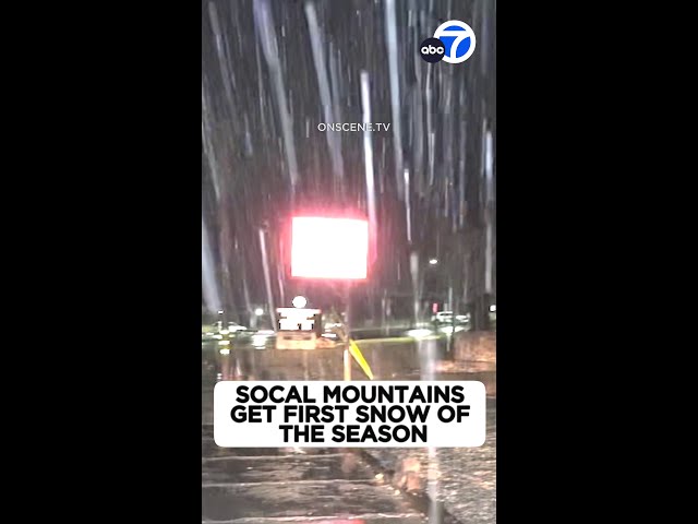 ⁣SoCal mountains get first snow of the season