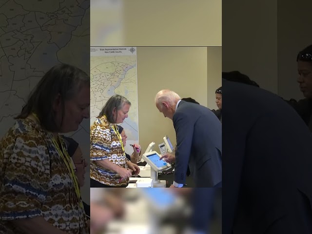 ⁣PRESIDENT BIDEN officially casts his VOTE during early voting