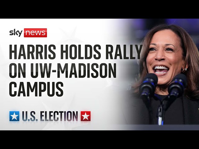 ⁣Watch live: Kamala Harris holds a rally on University of Wisconsin–Madison campus