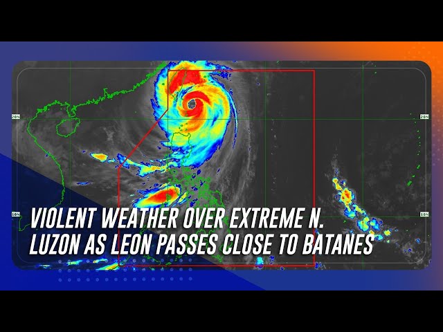 ⁣Violent weather over extreme N. Luzon as super typhoon passes close to Batanes