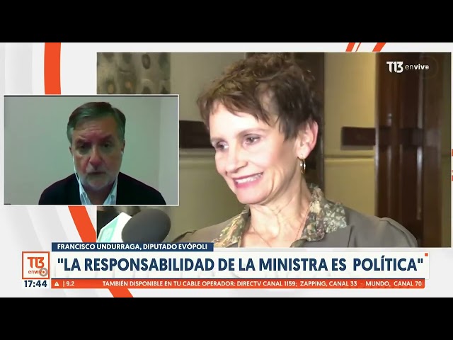 ⁣Diputado Undurraga (Evópoli): "La responsabilidad de la ministra es política"