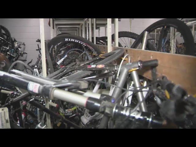 ⁣Inside Boulder police’s bike impound bay, hundreds of bikes need to be returned