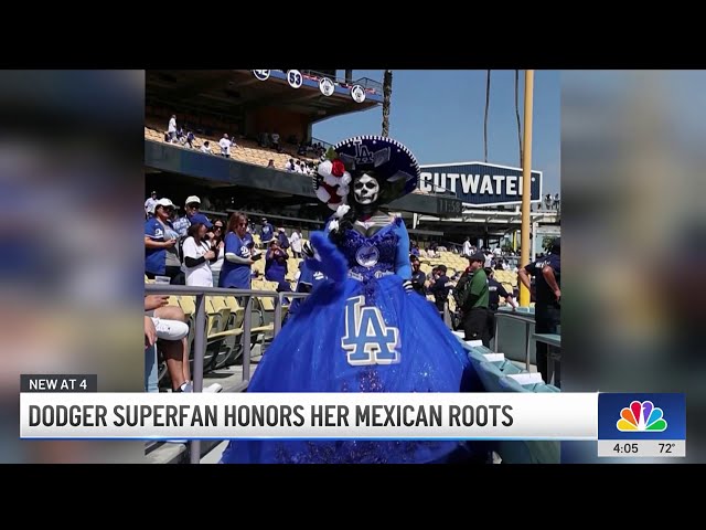 ⁣Dodger super fan mixes her love of LA team and Mexican culture