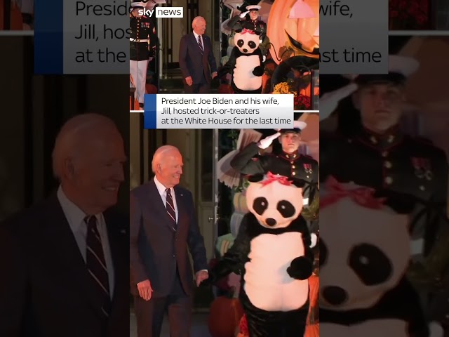 ⁣Halloween horror? Biden jokingly bites baby