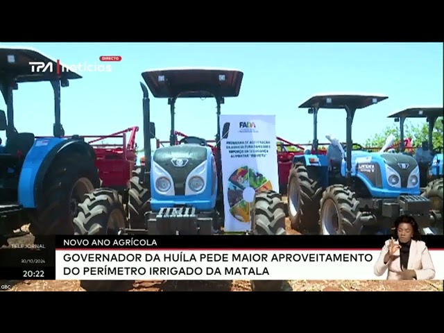 ⁣Novo Ano Agrícola - Governador da Huila pede maior aproveitamento do perímetro irrigado da Matala