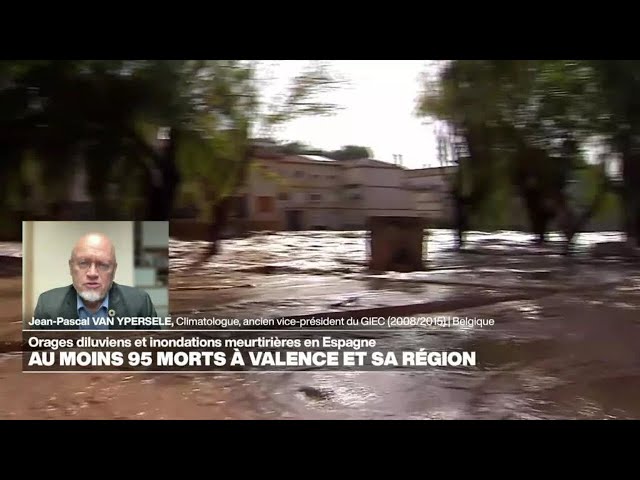 ⁣Inondations en Espagne : des pluies telles que "difficile d'y résister", selon un cli