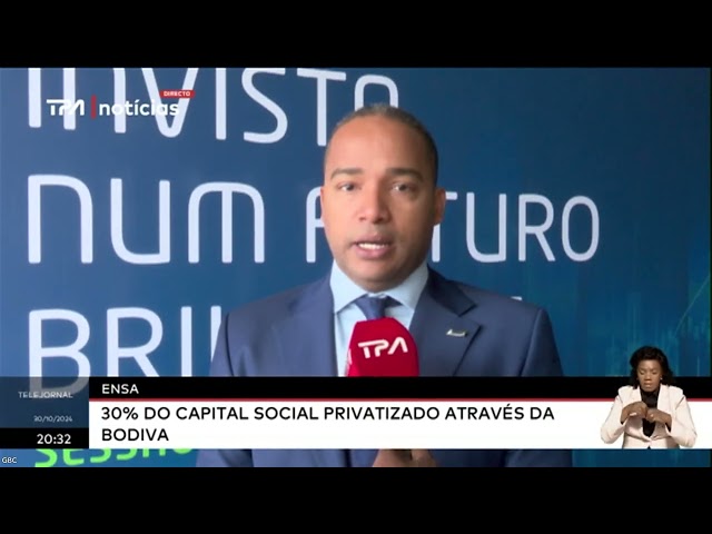 ⁣ENSA 30% do Capital Social privatizado através da BODIVA