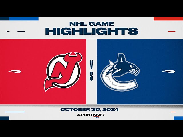 ⁣NHL Highlights | Devils vs. Canucks - October 30, 2024