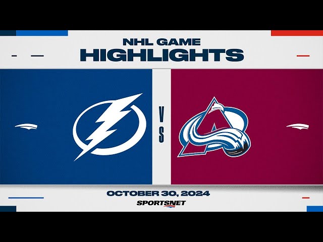 ⁣NHL Highlights | Lightning vs. Avalanche - October 30, 2024