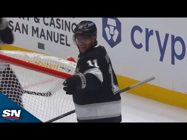 ⁣Kings' Brandt Clarke Uses Slick Spin Move To Assist Anze Kopitar Goal