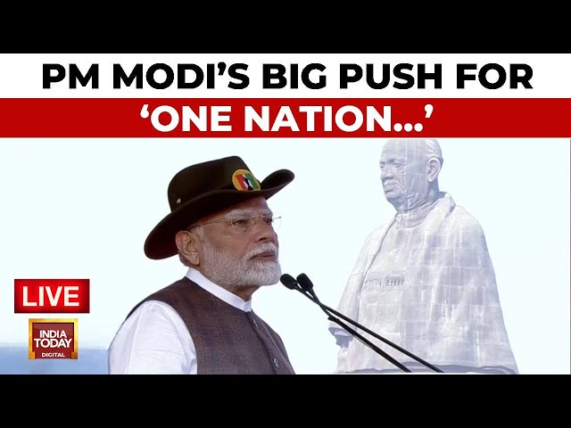 ⁣PM Modi's Unity Day Speech LIVE | One Nation One Election, Uniform Civil Code Soon: PM On Unity