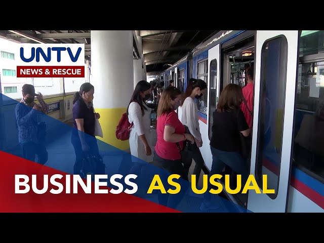 ⁣Regular na operasyon ng mga tren, tuloy sa undas