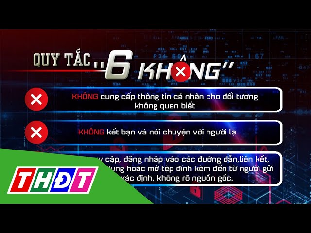 ⁣Quy tắc "6 không" chống lừa đảo trực tuyến | THDT