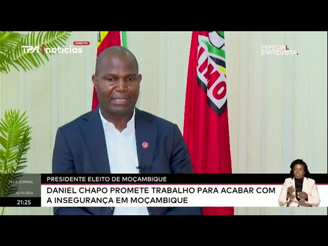 ⁣Presidente eleito de Moçambique - Daniel Chapo garante governar para todos