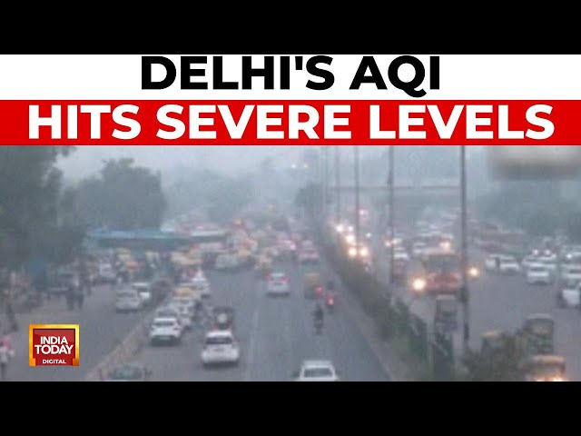 ⁣Delhi's Air Quality, Aqi Hits Severe Levels With A Thick Layer Of Smog Blankets City | India To