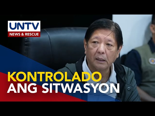 ⁣Pang. Marcos Jr., tiniyak na kontrolado ng pamahalaan ang pagtugon sa magkasunod na kalamidad