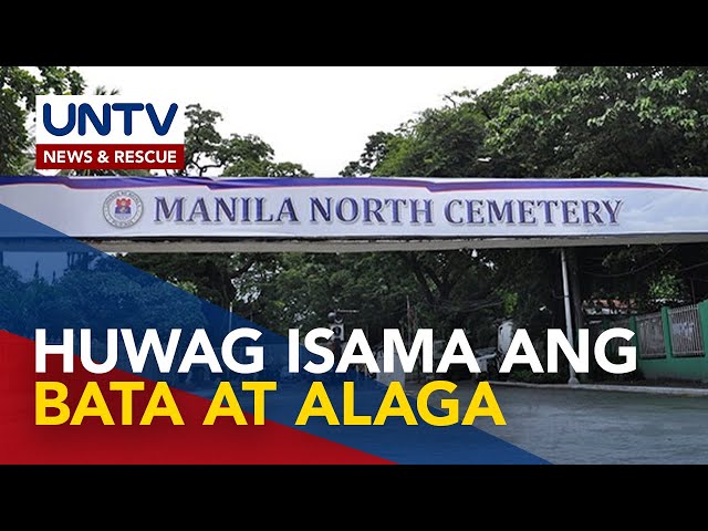 ⁣Mga bisita sa Manila North Cemetery, pinayuhang huwag magsama ng mga bata at alagang hayop