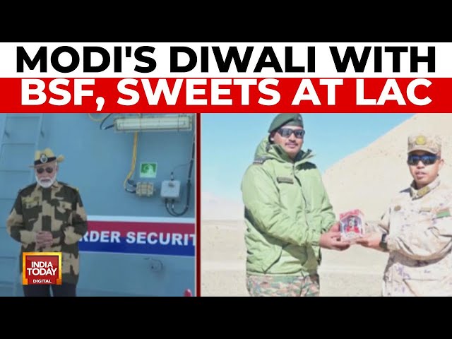 ⁣PM Modi Celebrates Diwali with BSF Jawans, Indian-Chinese Troops Exchange Sweets | India Today