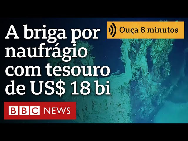 ⁣O navio afundado com tesouro de US$ 18 bi que é alvo de disputa entre Colômbia, Espanha e indígenas