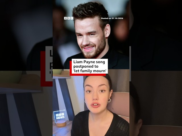 ⁣Liam Payne song postponed to 'let family mourn'. #LiamPayne #BBCNews