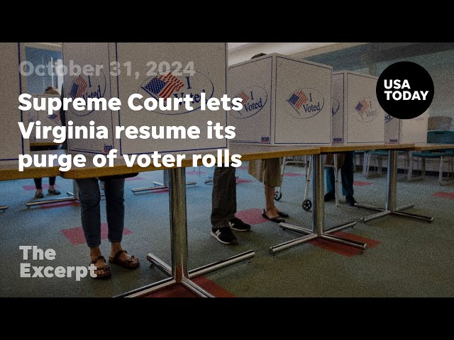 ⁣Supreme Court lets Virginia resume its purge of voter rolls before the election | The Excerpt